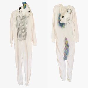 Halloween Mad Engine Unicorn Union Suit Pajamas Unisex Costume Size L
